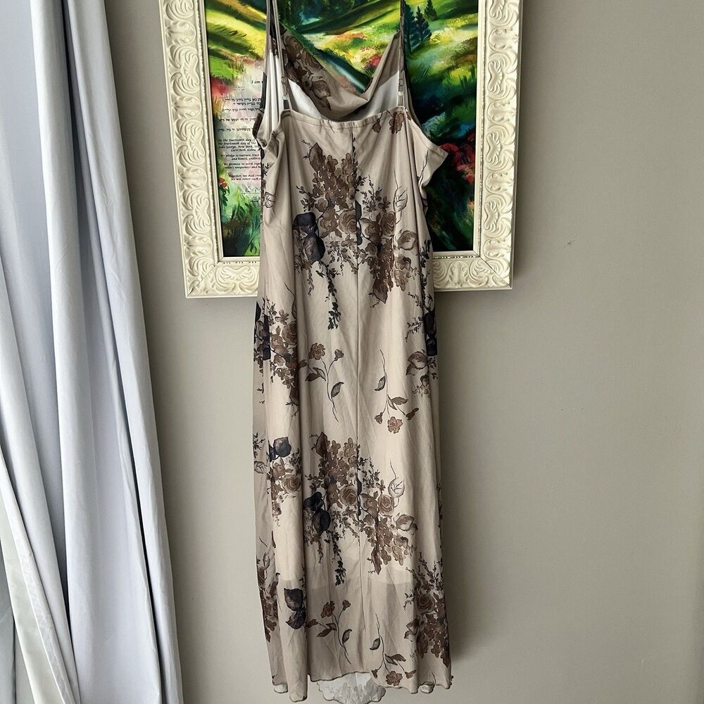 Slip Dress Women’s Y2K Slinky Strap Dress Plus Size 3X Fairy‎ Cowl Neck
